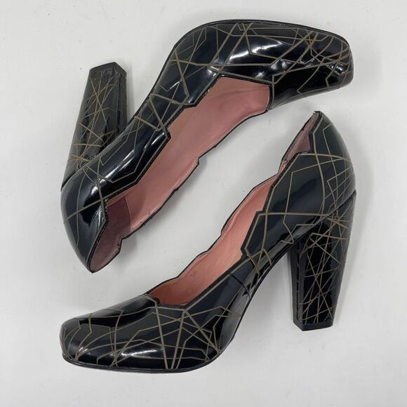 United Nude Women Heels Round Toe Shoes Aztec Black Size EU 38 - Picture 5 of 9